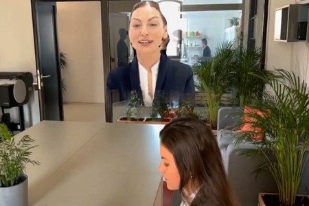 A hologram image at a meeting via Matsuko, a new startup hologram tech company