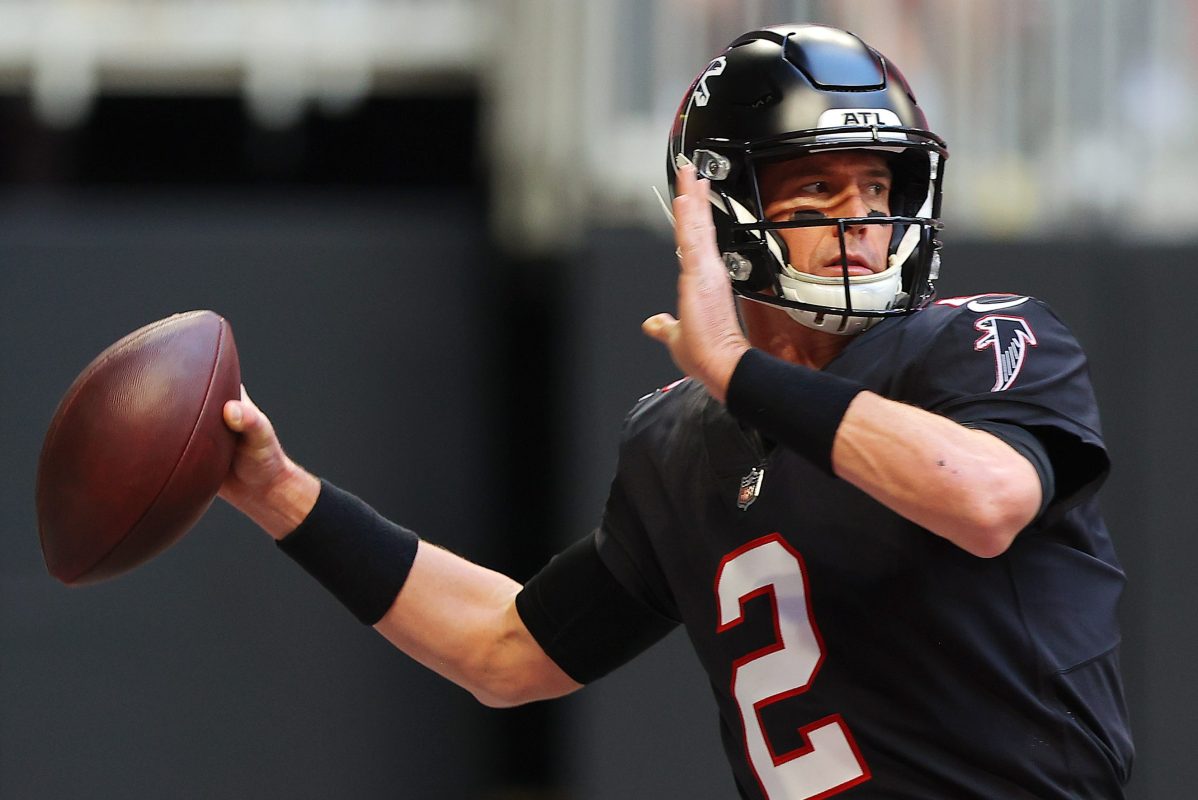 Matt Ryan throws the ball during warm-up before a game against the Lions. His trade from the Falcons to the Colts makes the AFC one of the most competitive conferences the NFL has seen in years.