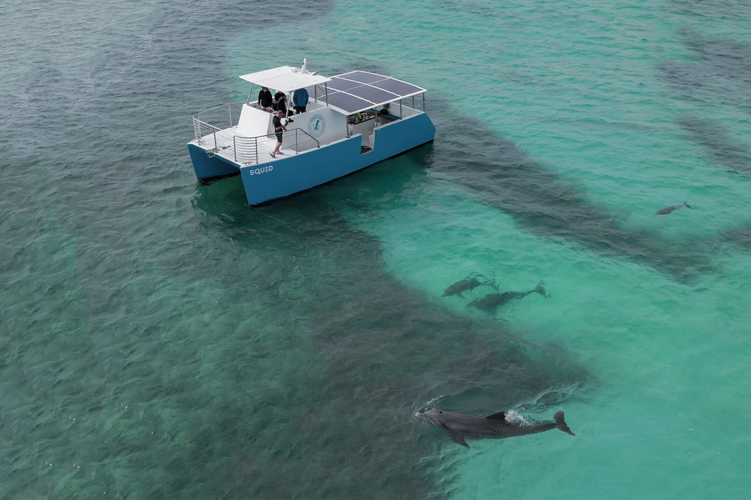 Honest Eco's battery powered boat.