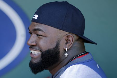 Former Boston Red Sox player David Ortiz at a Grapefruit League spring training game. The Boston Globe recently found that Dominican drug kingpin Cesar Peralta ordered the hit on Ortiz.