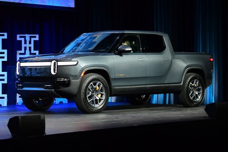 The Rivian R1T, an electric pickup truck, at the Los Angeles Auto Show. Dan Ives of Wedbush Securities called the EV maker "a bad episode out of the Twilight Zone" after the stock price crashed following a lower production estimate for 2022.