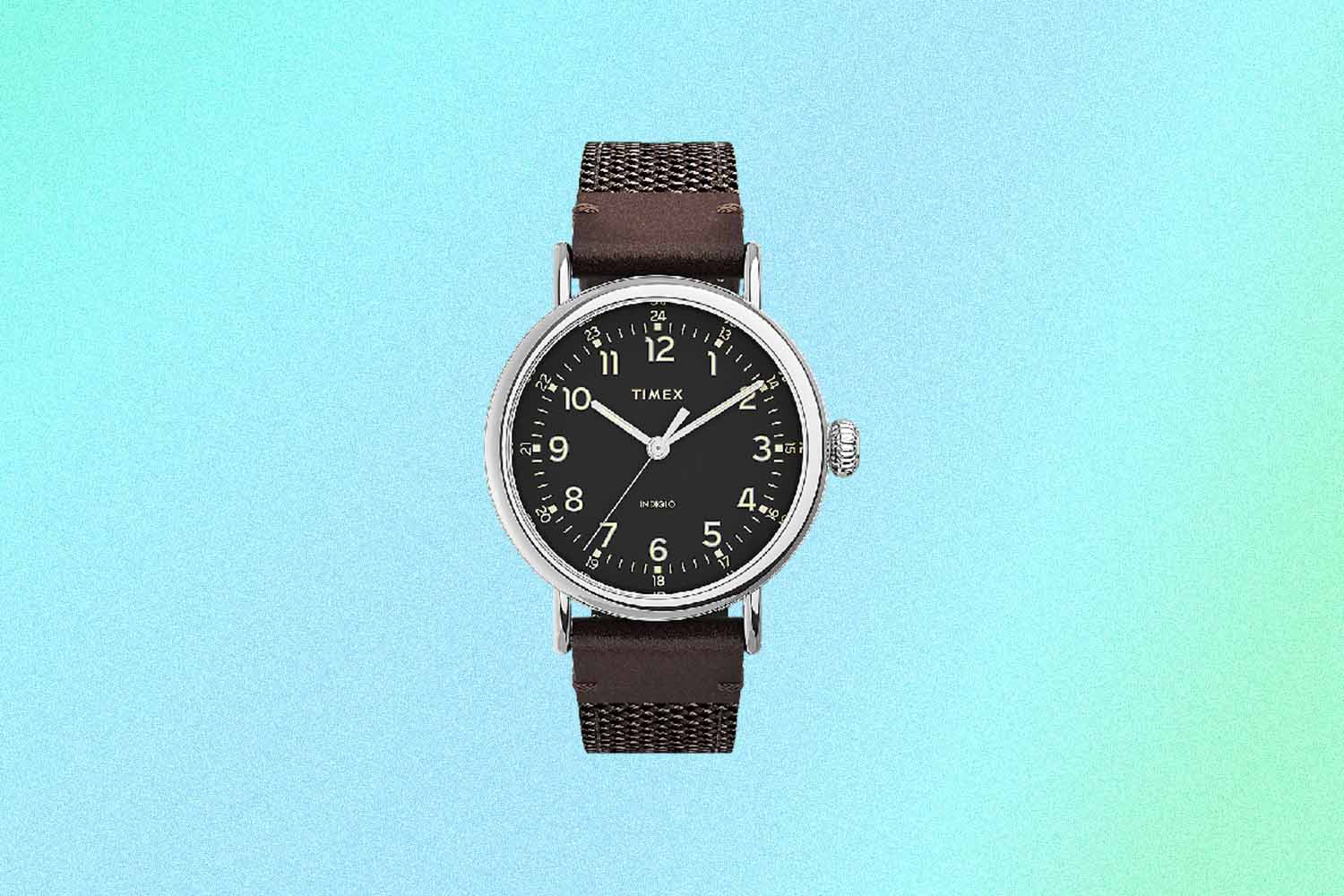 Timex Standard 40mm Fabric and Leather Strap Watch