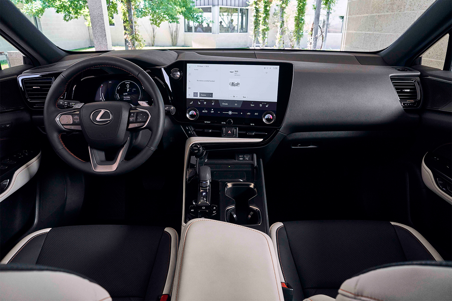 Interior of the 2022 Lexus NX 350h Hybrid SUV