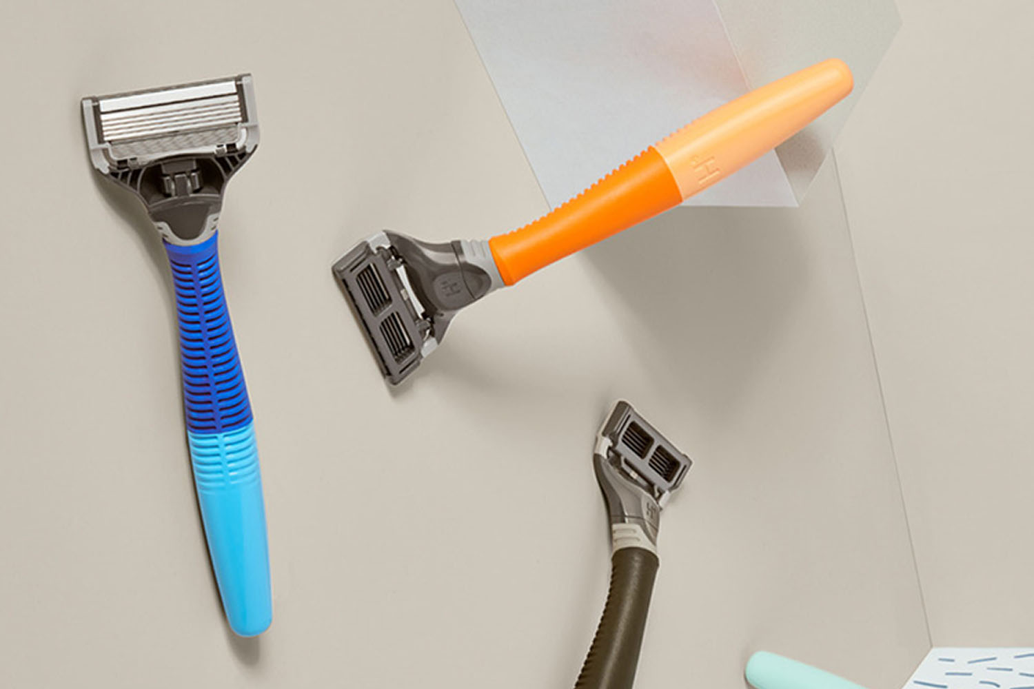 a collection of razors