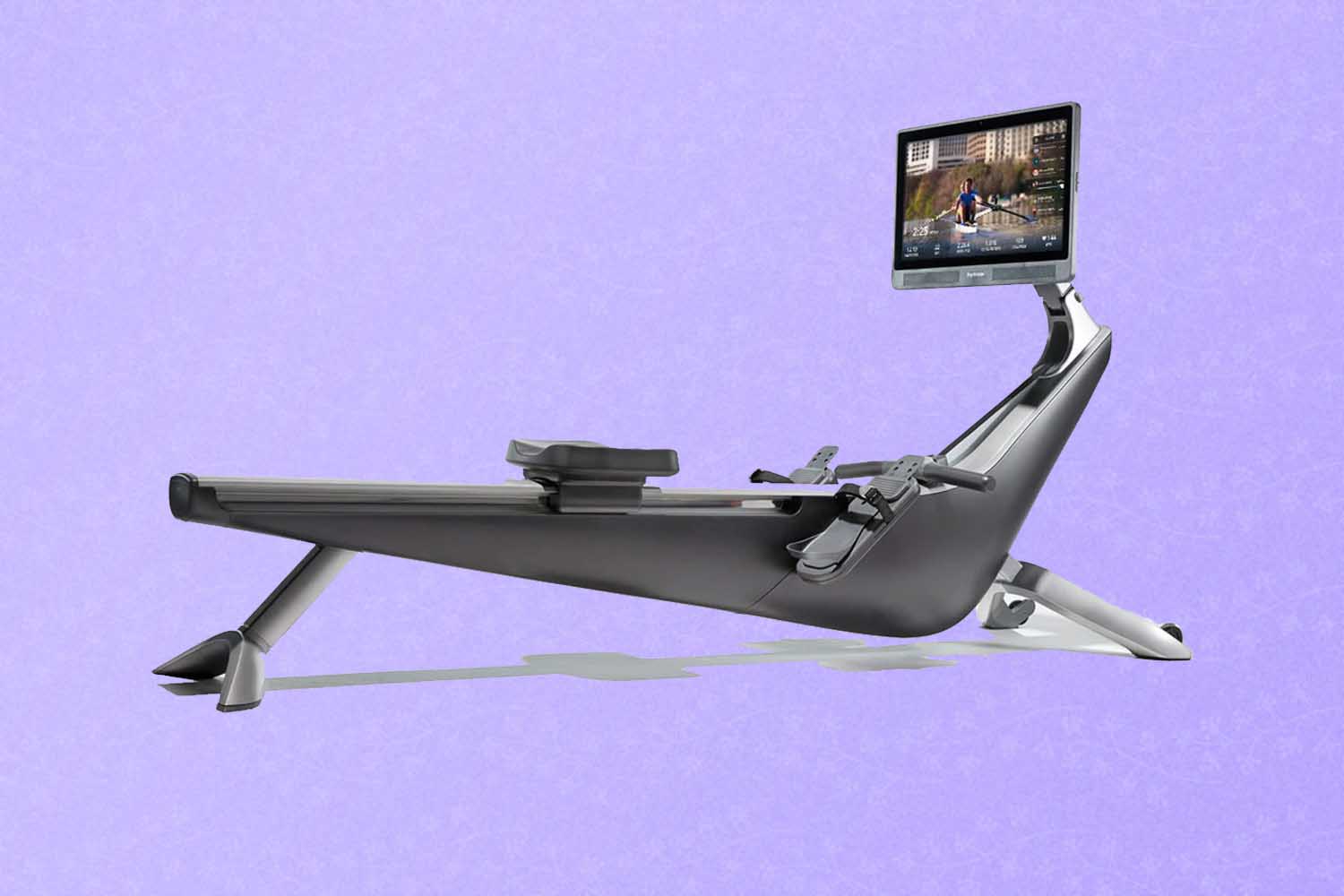 An at-home erg machine, a perfect Mother's Day gift for 2022, on a purple background.