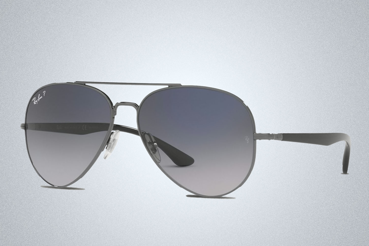 a pair of designer Ray-Ban Sunglasses on a grey background