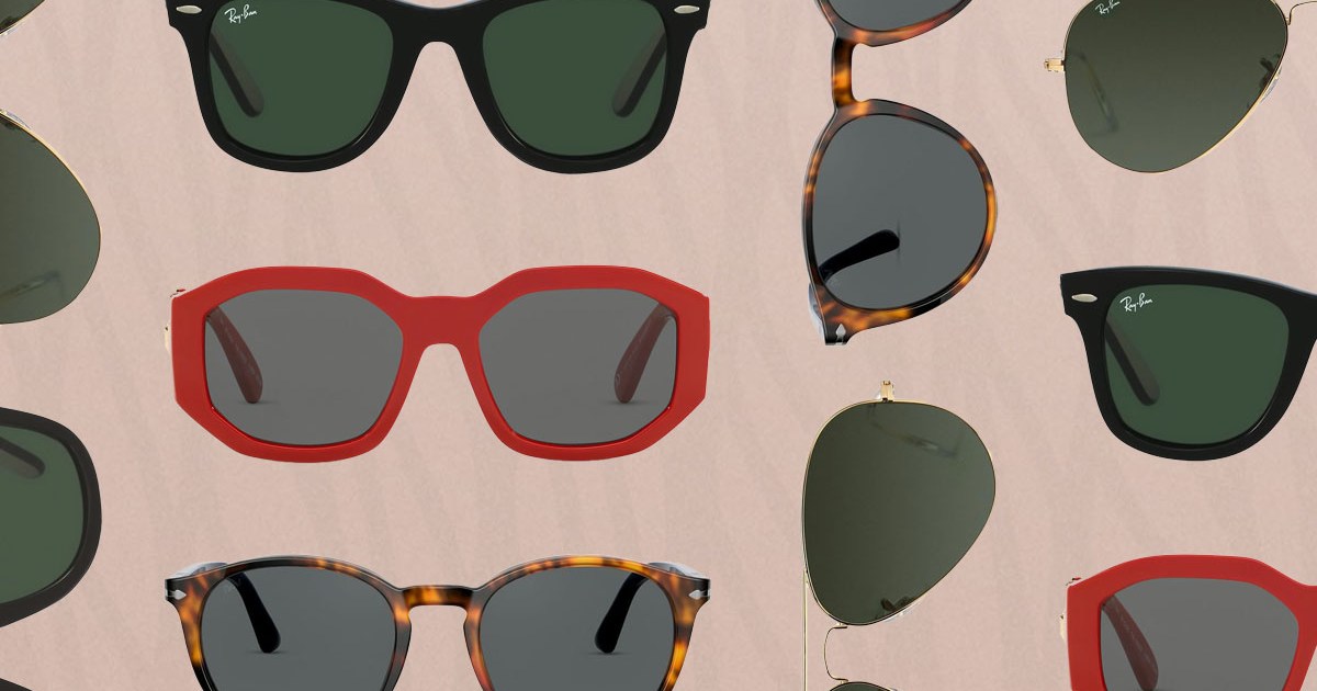 a collage of sunglasses