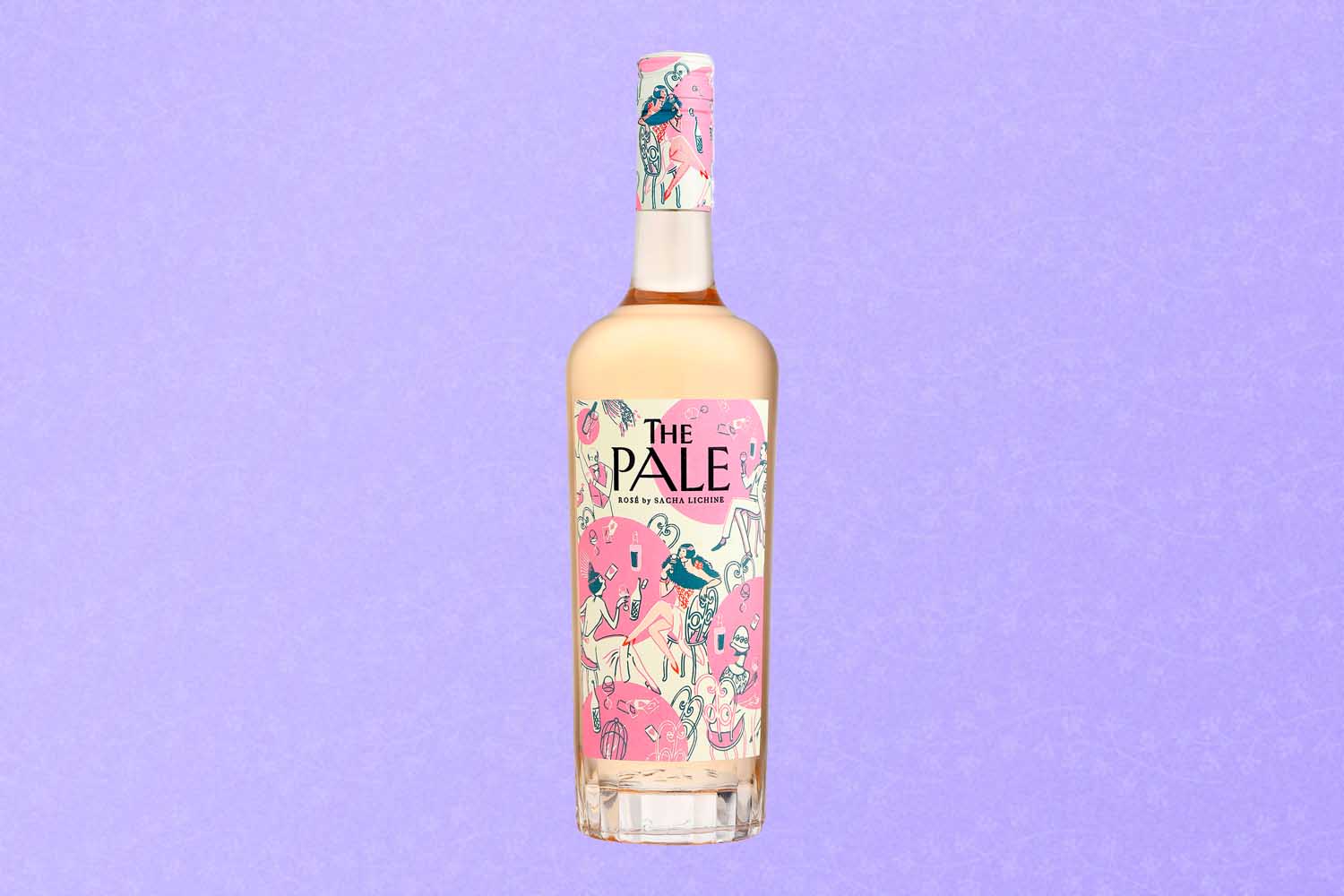 A bottle of rose, a perfect Mother's Day gift for 2022, on a purple background.