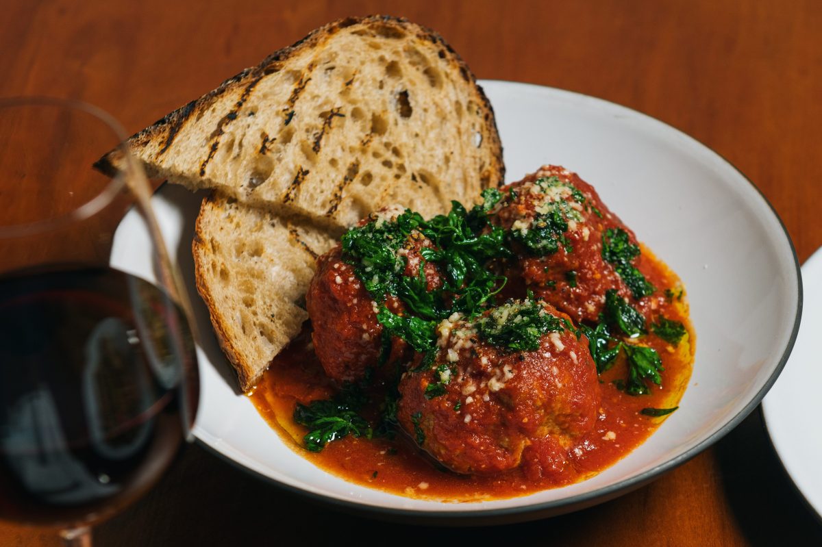 Tom Colicchio's veal ricotta meatballs are a highlight of the menu at Vallata in NYC.