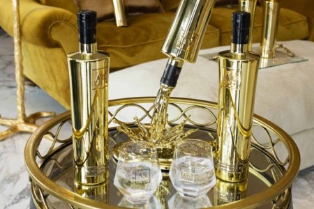 Several bottles of Au Vodka, the second most popular spirits brand online according to a new study