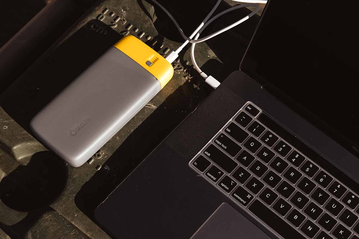 BioLite 80 charging a laptop
