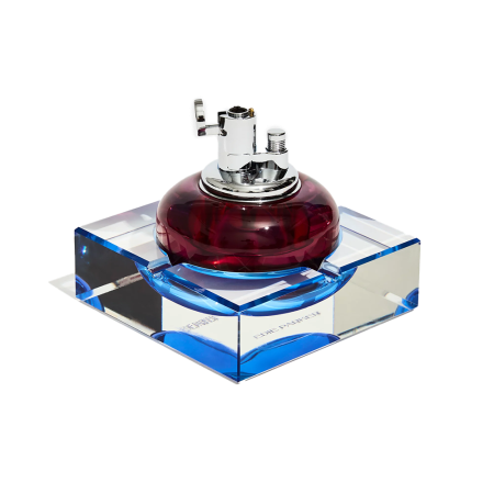 a split photo with yew yew wavy ashtrays on one side and a cowboy-shaped pipe on the other