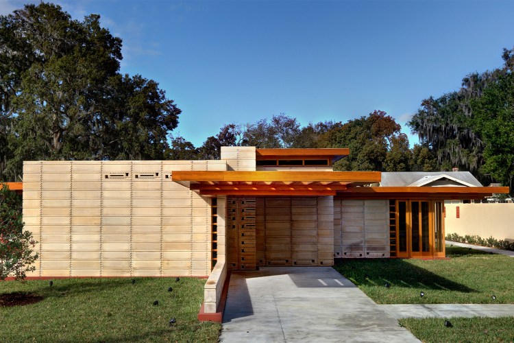 The Usonian House, designed by Frank Lloyd Wright, at Florida Souther College.