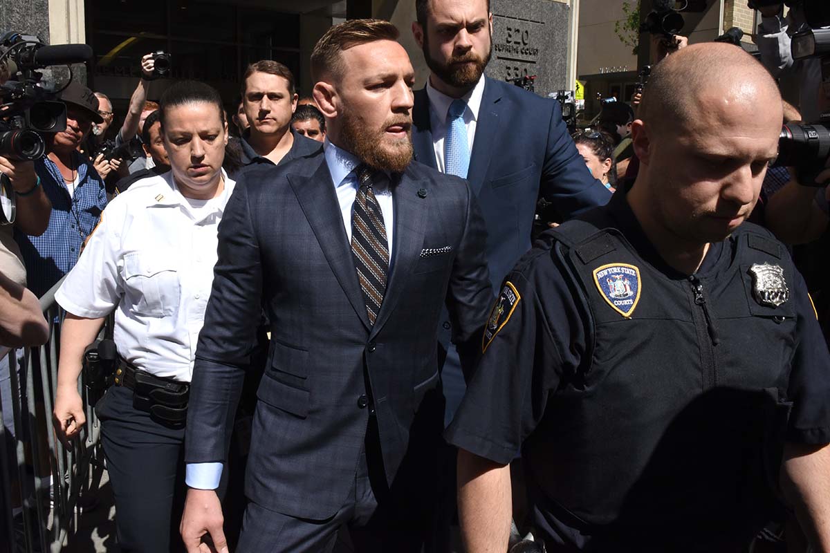 Mixed martial arts fighter Conor McGregor leaves Brooklyn Supreme court in New York on June 14, 2018, after his hearing stemming from his April attack on a bus at Barclays Center. McGregor's whiskey brand Proper No. Twelve continues to rise in sales even during the fighter's on-going legal issues.
