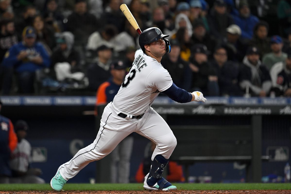 Ty France of the Mariners bats during the fourth inning against the Astros