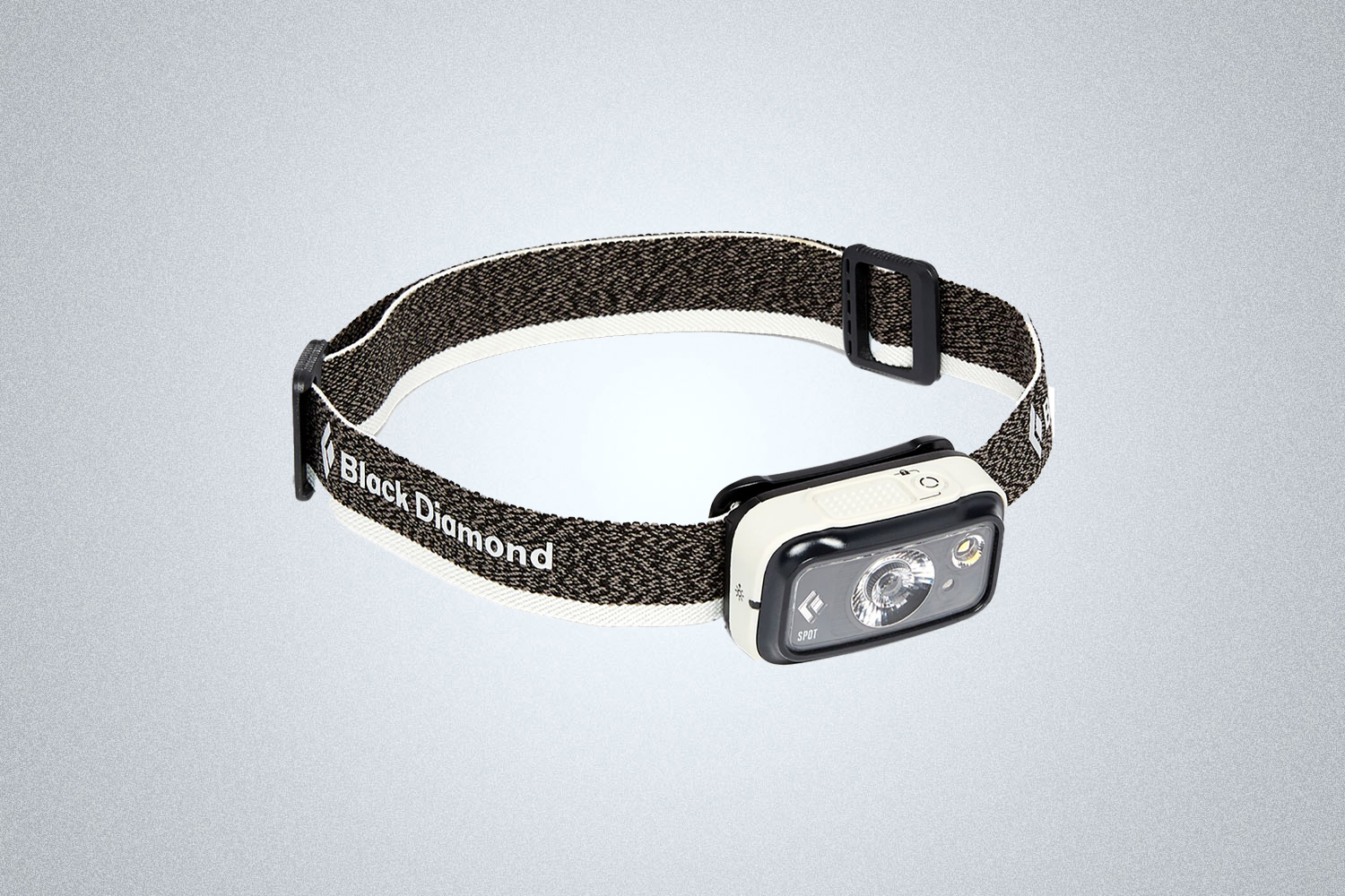 The Black Diamond Spot 350 Headlamp in black and white from the Backcountry Memorial Day Sale event