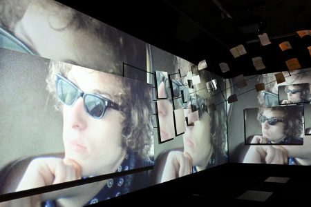 Exhibit on display at the Bob Dylan Center grand opening on May 05, 2022 in Tulsa, Oklahoma.