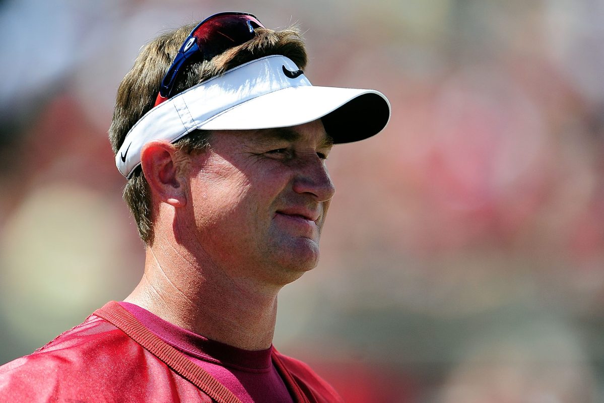 Former Florida State and NFL quarterback Brad Johnson watches game action in 2013 in Florida. Johnson is now a star on TikTok with the handle BigBadBrad14, and he's the anti-Tom Brady.