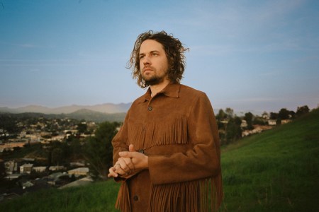 Kevin Morby in a suede jacket for his new album, This Is a Photograph