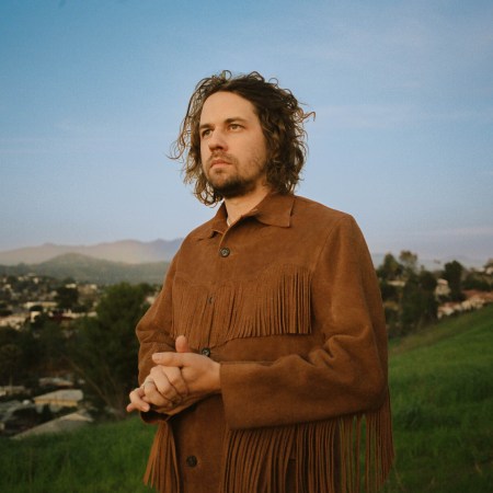 Kevin Morby in a suede jacket for his new album, This Is a Photograph
