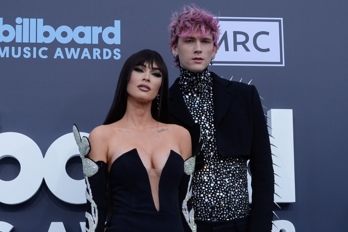 Megan Fox (L) and Machine Gun Kelly attend the 2022 Billboard Music Awards at MGM Grand Garden Arena on May 15, 2022 in Las Vegas, Nevada.