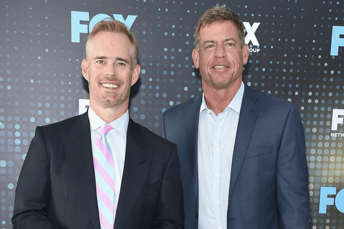 Former Fox NFL analysts Joe Buck and Troy Aikman in New York City