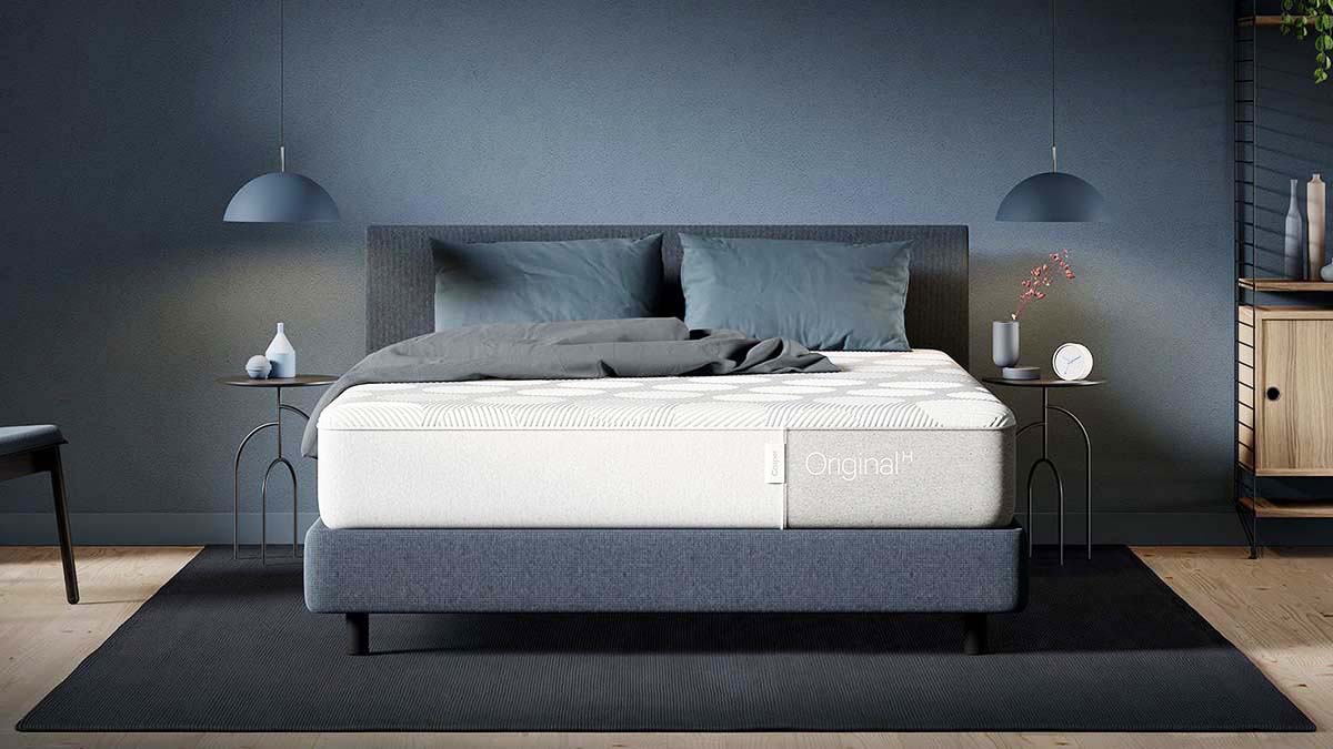 Casper Original Hybrid Mattress in a bedroom, one of several mattresses on sale for Memorial Day