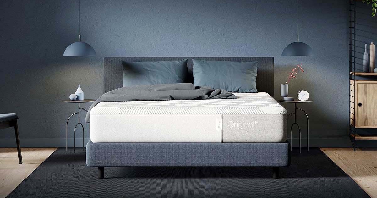 Casper Original Hybrid Mattress in a bedroom, one of several mattresses on sale for Memorial Day
