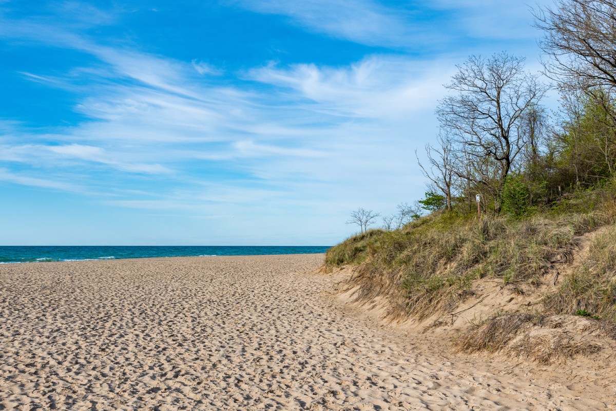 Rivers and Sandy Beaches along Indiana Dunes State Park