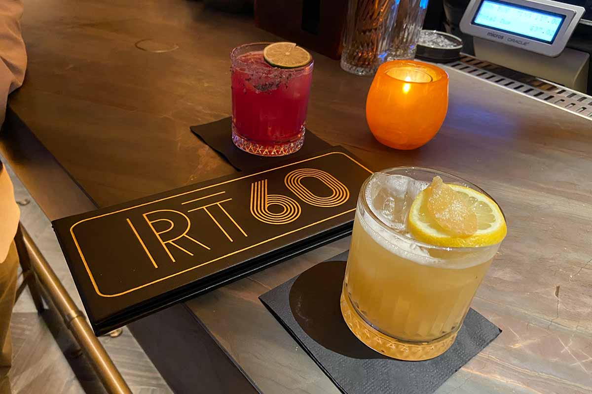 two cocktails at RT60, the Hard Rock Hotel's rooftop lounge