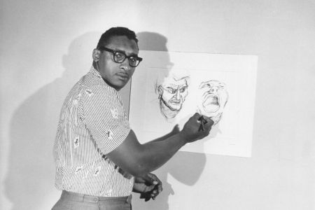 Ernie Barnes in 1964, 12 years before painting "The Sugar Shack."