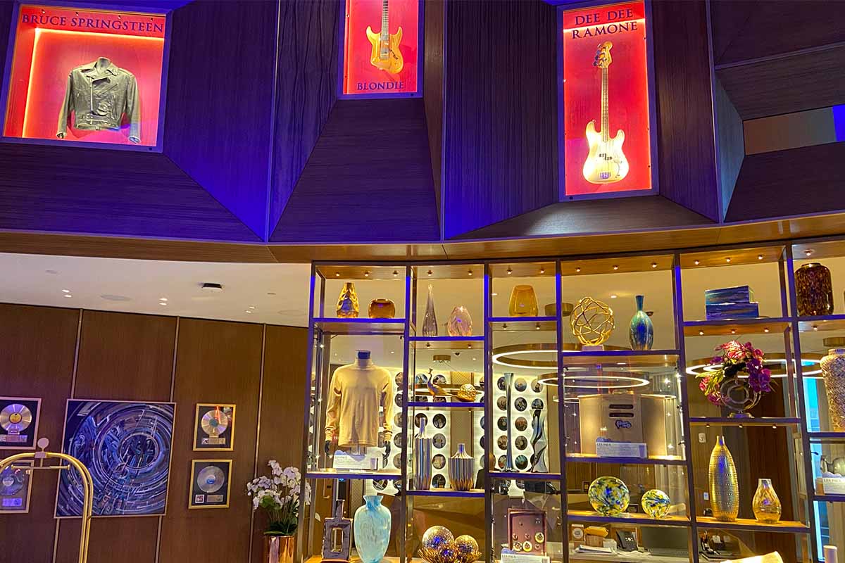 souvenir shop at the Hard Rock Hotel in New York
