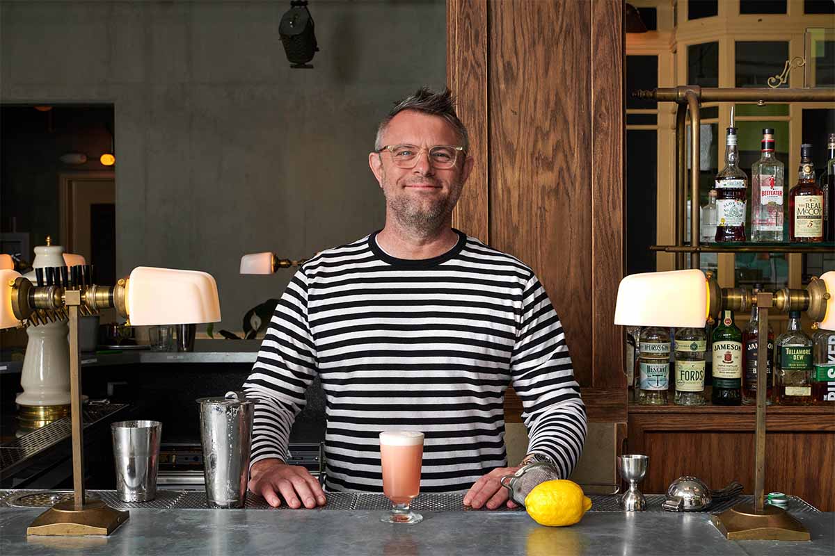 Bartender Jeffrey Morgenthaler and his Sloe Gin Silver Fizz Cocktail