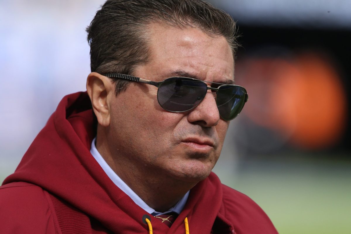 Owner Dan Snyder of the Washington Commanders in 2018. A new USA Today report says NFL owners are "counting votes" toward the removal of Snyder.