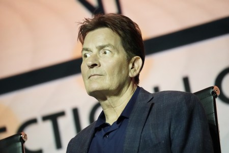 Charlie Sheen, an actor, during a panel discussion at the NFT LA conference in Los Angeles, California, U.S., on Tuesday, March 28, 2022. NFT LA is an integrated conference experience fused with immersive Metaverse integrations.