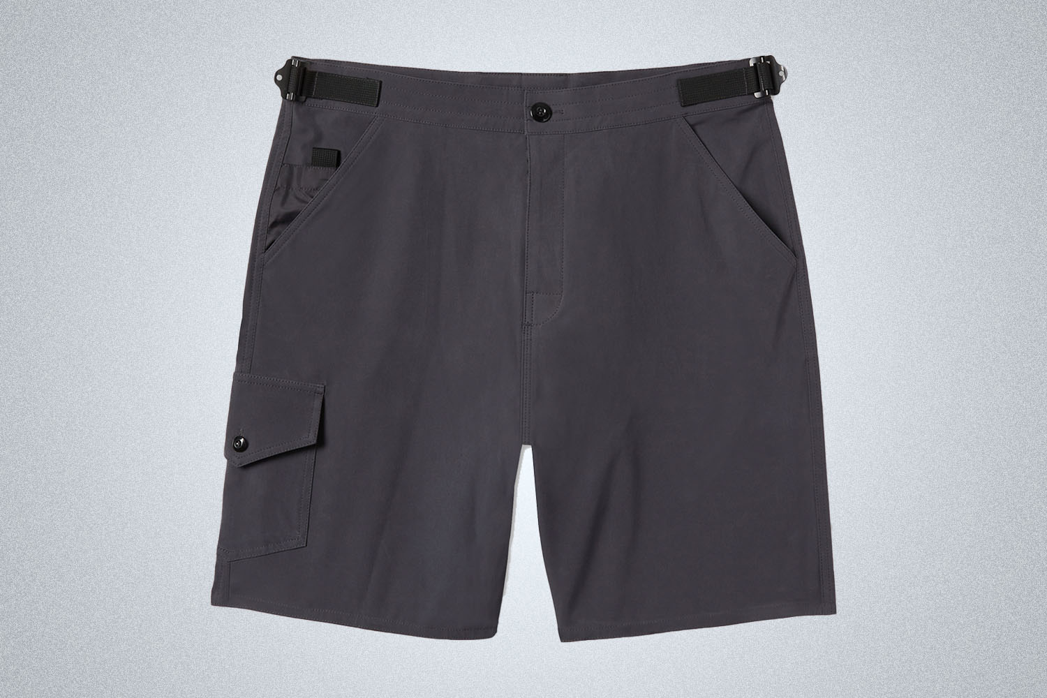 a pair of charcoal colored shorts from Birdwell Britches x Filson