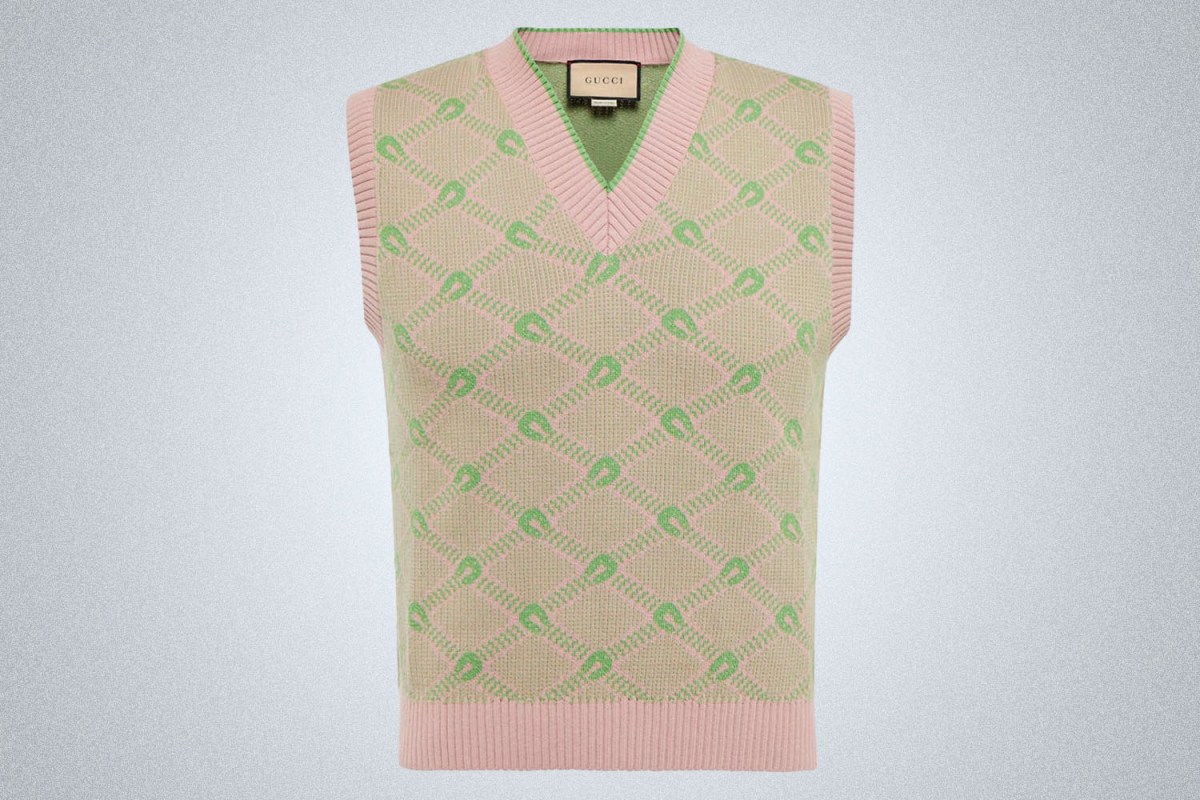Gucci Jacquard-Knit Sweater Vest