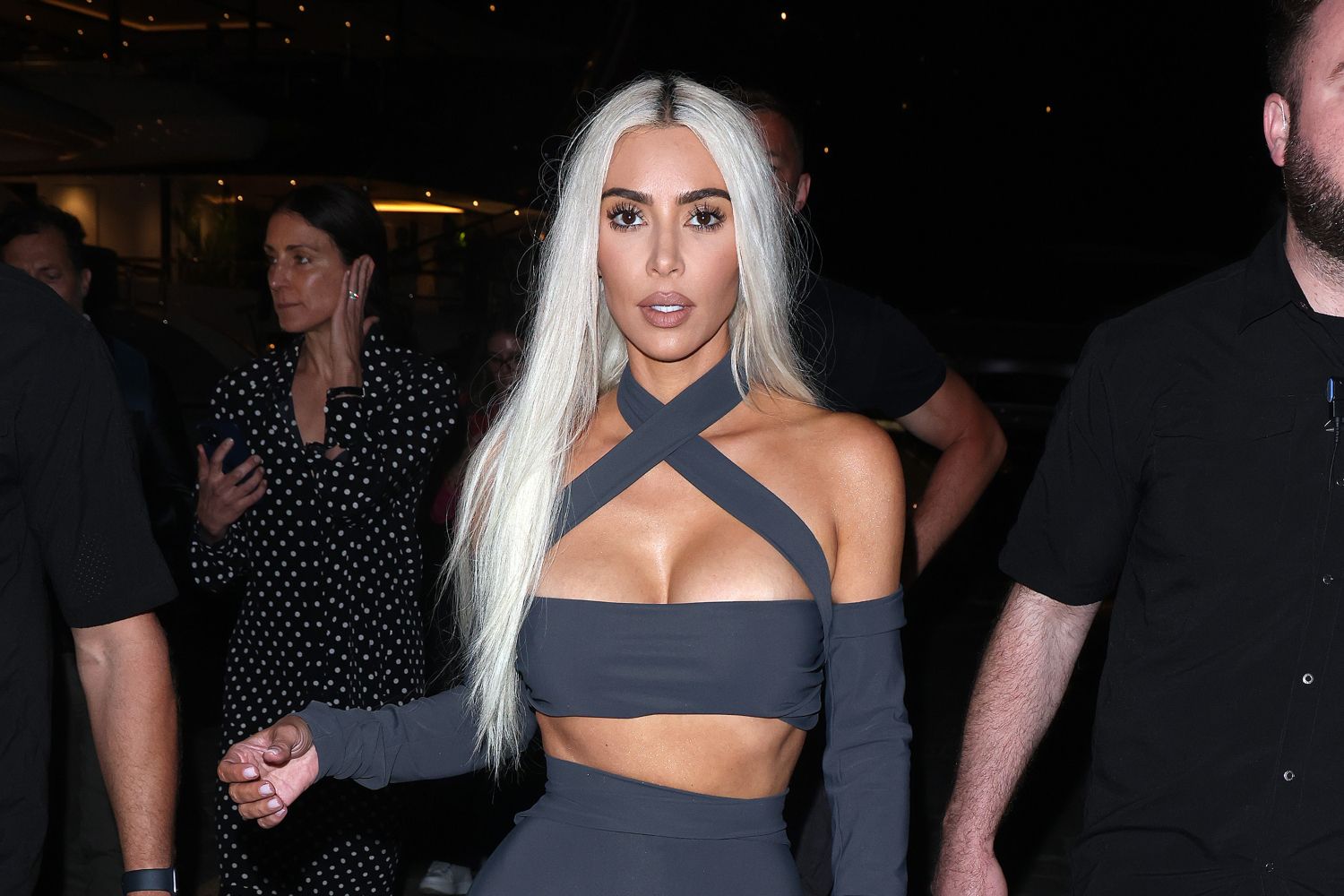 Kim Kardashian is seen arriving at Ristorante Puny in Portofino on May 20, 2022 in Portofino, Italy. Here's what Kim has to say about sex after 40 and Pete Davidson's Big Dick Energy.