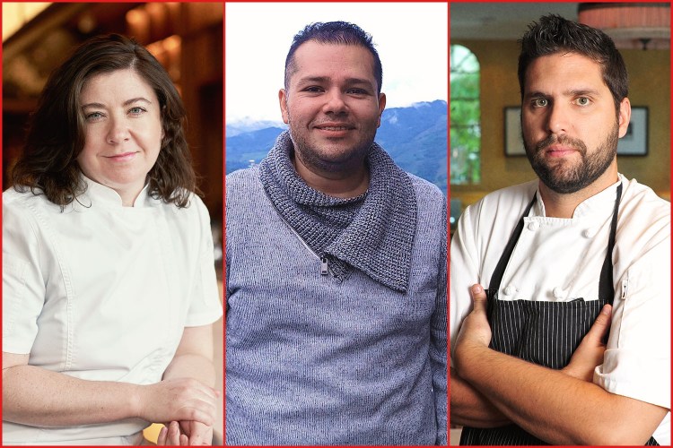 Three of Miami's top chefs. Left to right, Dina Butterfield, Jonathan Jimenez and Carlos Torres are pictured.