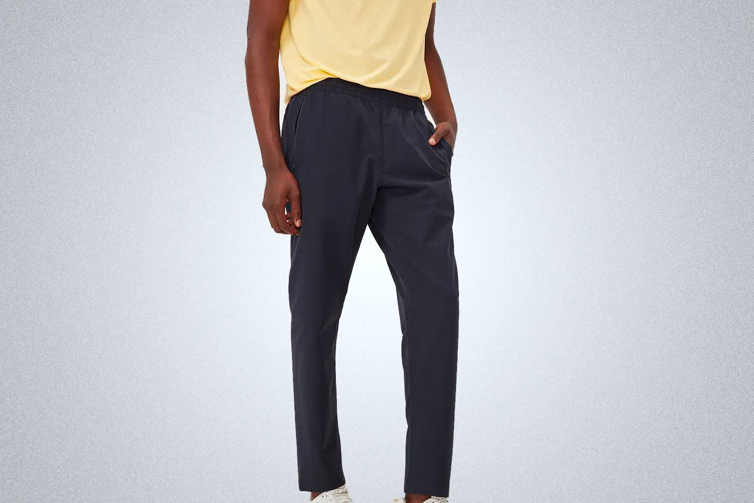 a model in a pair of the Outdoor Voices Rectrek Pants