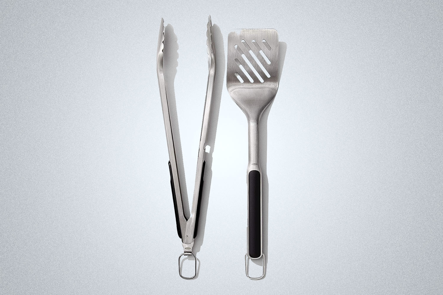 two OXO grilling tools from Amazon on a grey background