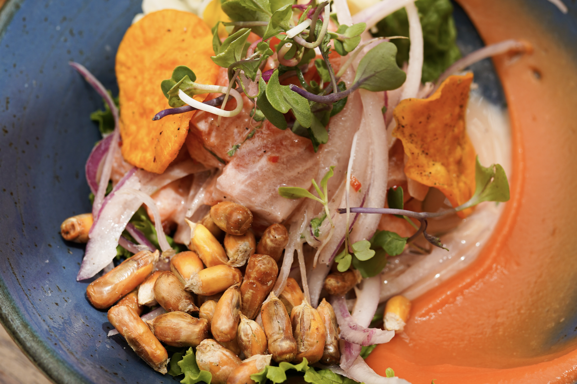 Las Qolqas' ceviche is somewhat atypical from what's on offer at most cevicherias in Peru
