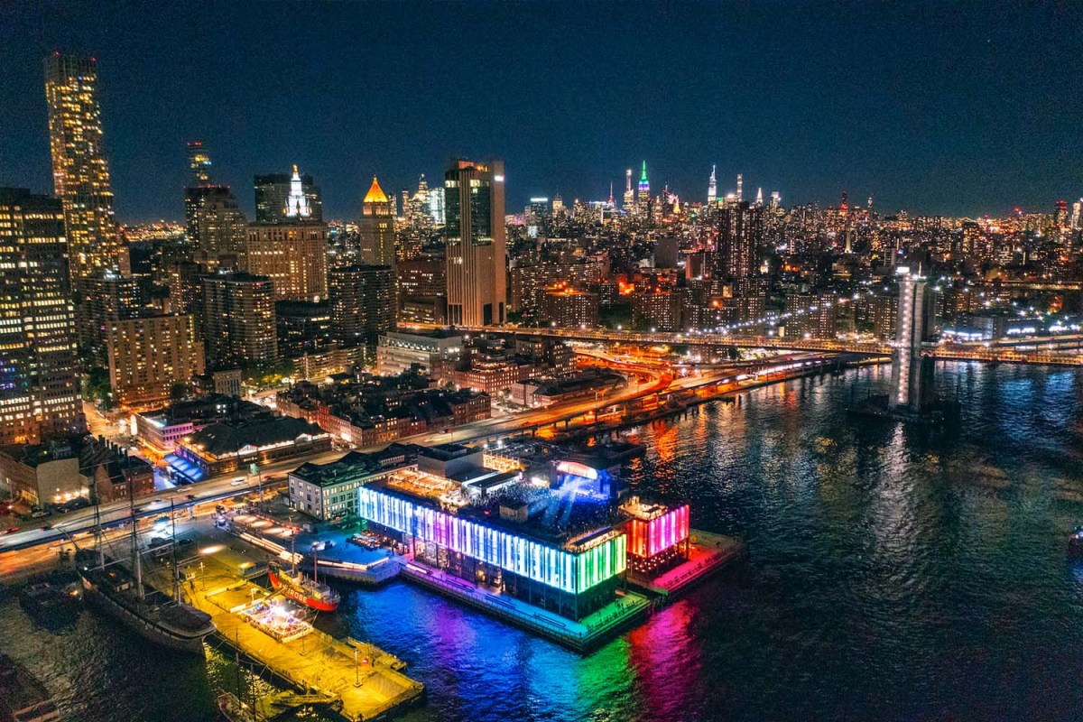 Aerial view of The Rooftop at Pier 17