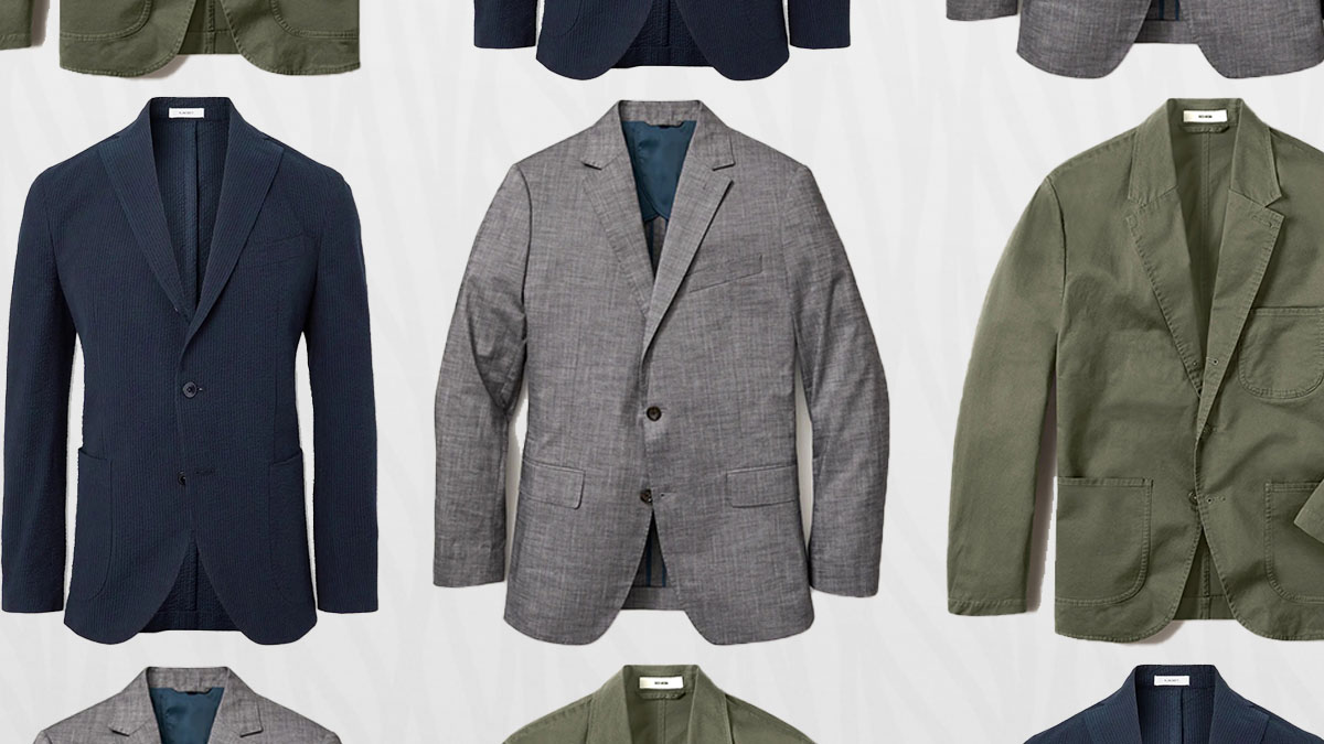 a collage of lightweight suits