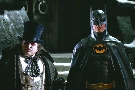 Danny DeVito and Michael Keaton in "Batman Returns."