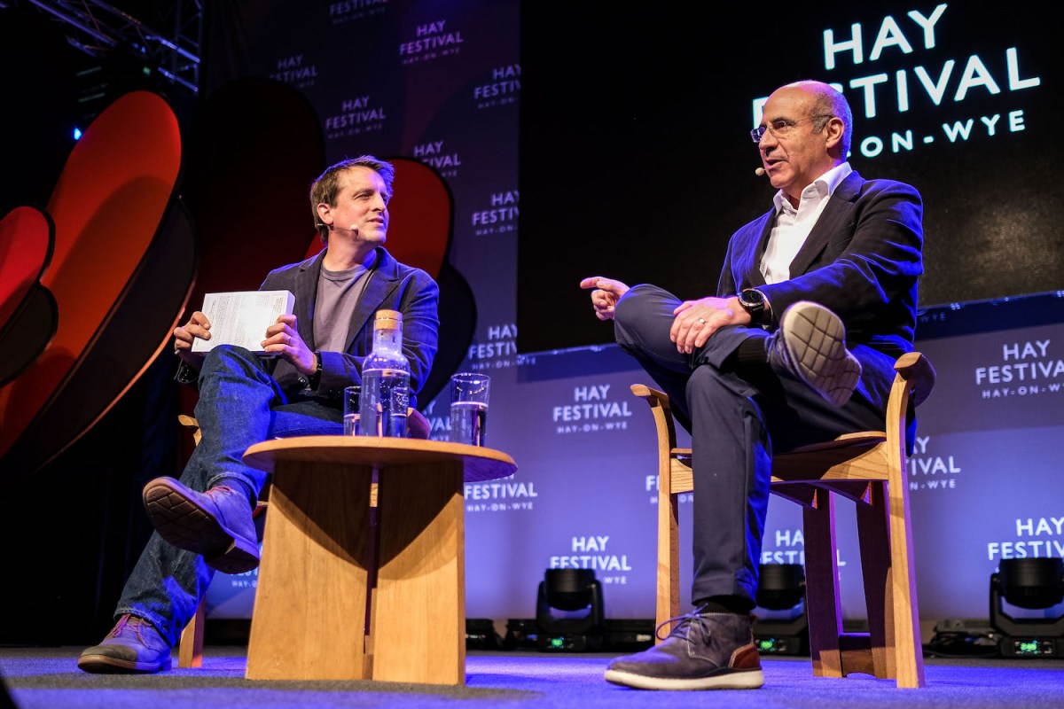 Bill Browder on stage at the Hay Festival.