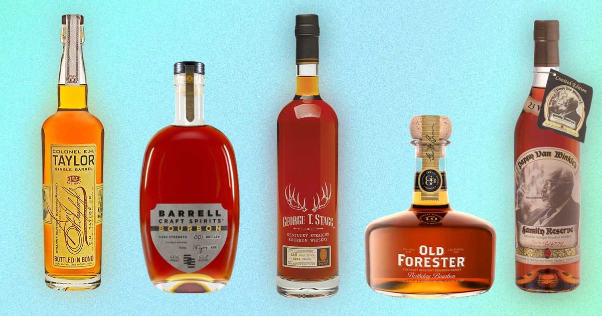 Five bottles of bourbon ideal for a special occasion