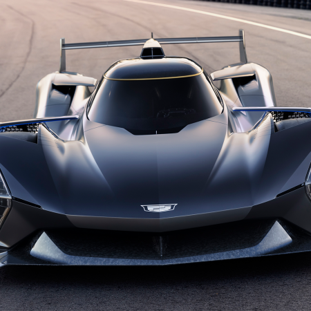 The new Project GTP Hypercar from Cadillac, unveiled in June 2022, which will race in Le Mans in 2023.