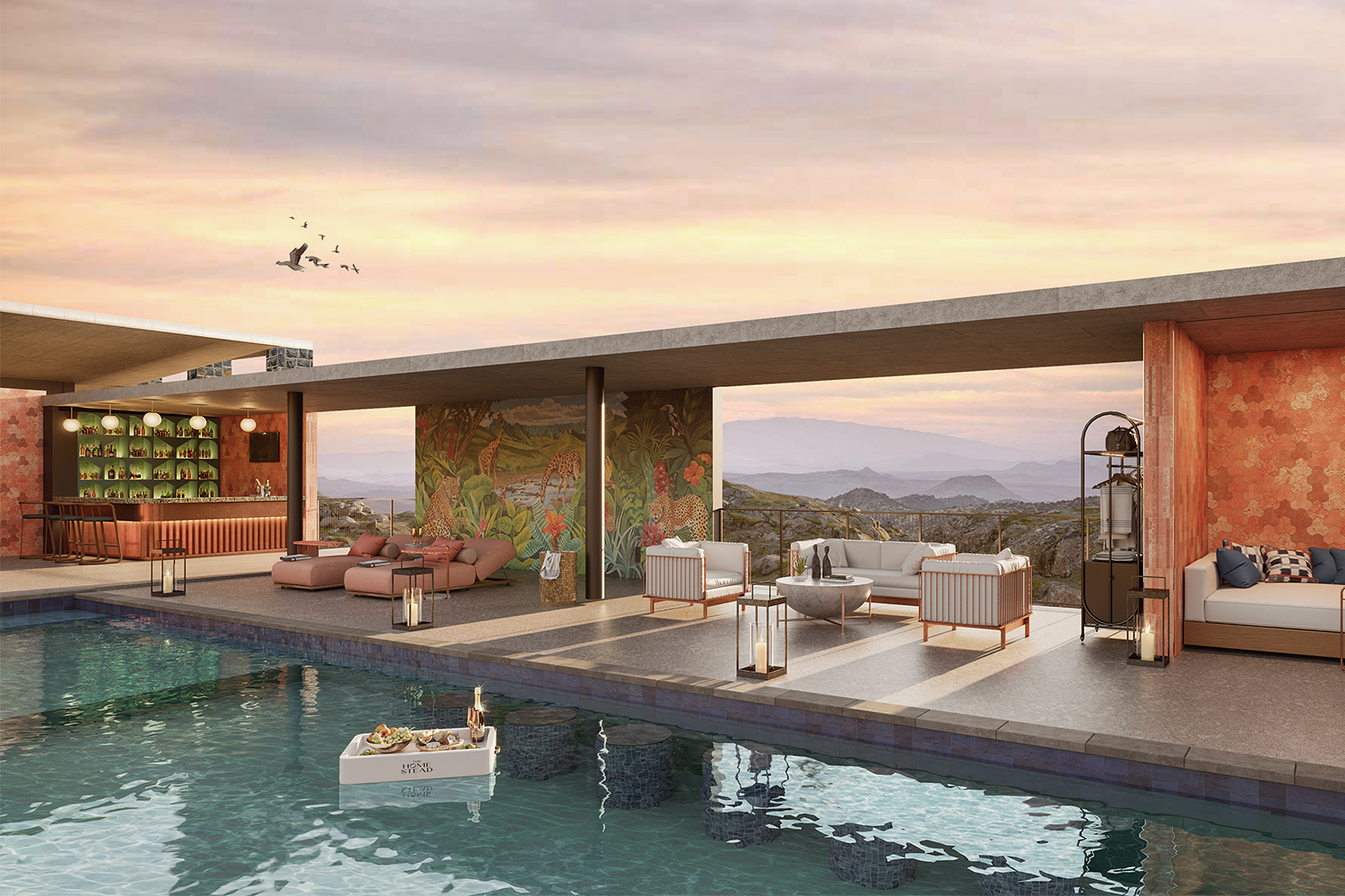 The pool at The Homestead, a new safari lodge in South Africa