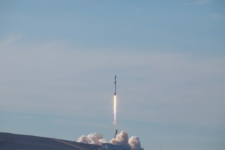 The SpaceX Falcon 9 rocket carrying the Sentinel-6 Michael Freilich spacecraft lifts off from Space Launch Complex 4 at Vandenberg Air Force Base in California, Nov. 21, 2020
